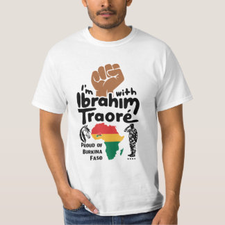 Jag är med Ibrahim Traoré Burkina Faso Väster Afri T Shirt
