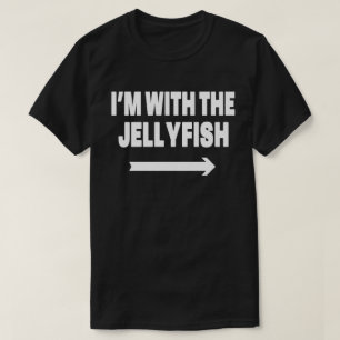 Jag är med Jellyfish Easy Halloween Matching Par T Shirt