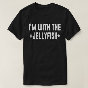 Jag är med Jellyfish Easy Halloween Matching Par T Shirt