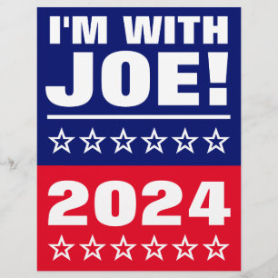 Jag är med Joe! Presidentval i Amerika 2024 Reklamblad