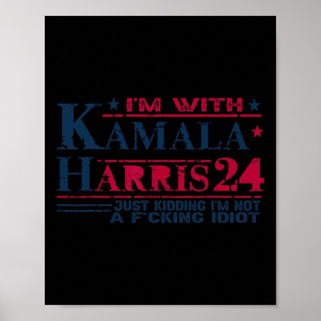 Jag är med Kamala som inte vet om Retro Poster (Framsidan)