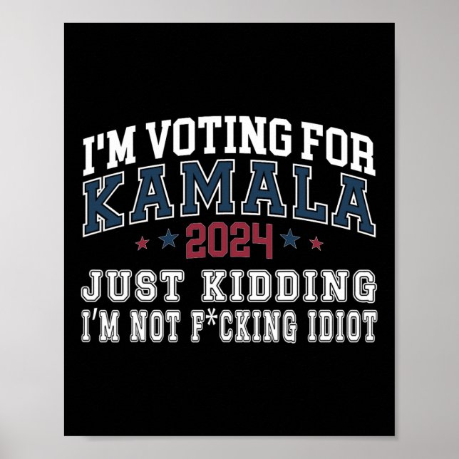 Jag är med Kamala som inte vet om Retro Poster (Framsidan)