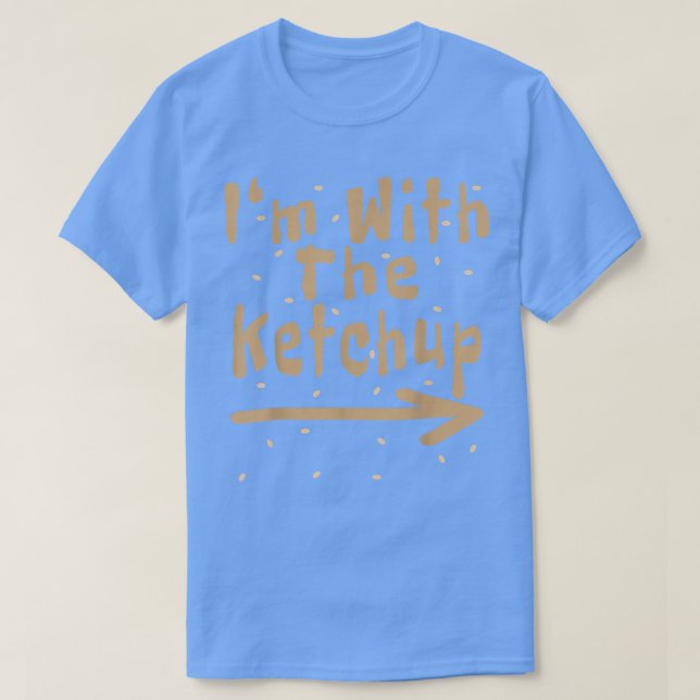 Jag är med Ketchup Halloween Burger Hamburger Co. T Shirt (Design framsida)