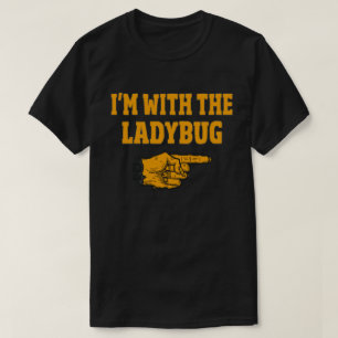Jag är med Ladybug Matchande Halloween Kostym T Shirt