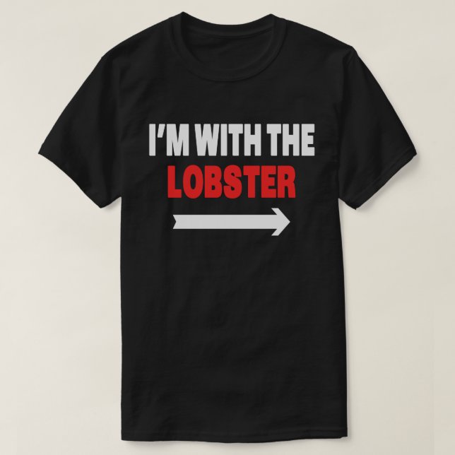 Jag är med Lobster Halloween Matching Costume T Shirt (Design framsida)