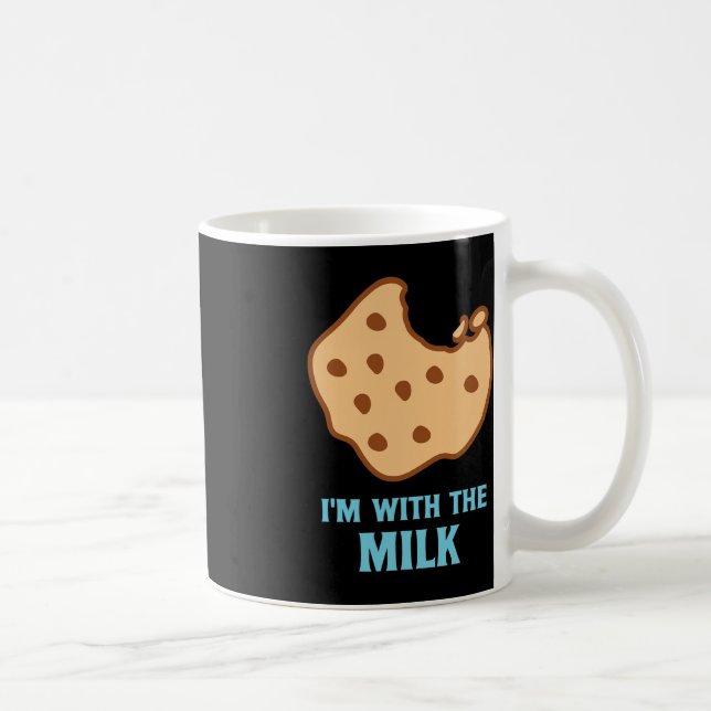 Jag är med Mjölk och Cookie Matching Par Best Kaffemugg (Höger)