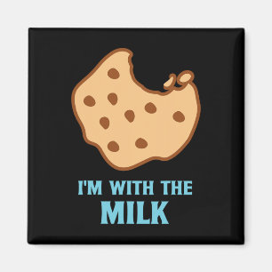 Jag är med Mjölk och Cookie Matching Par Best Magnet