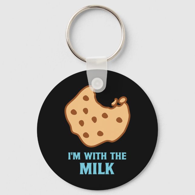 Jag är med Mjölk och Cookie Matching Par Best Nyckelring (Framsida)