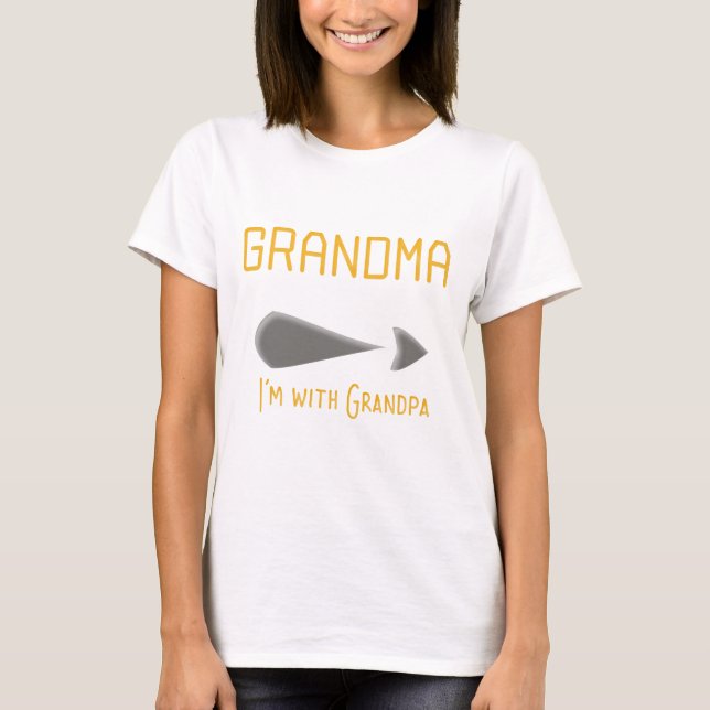 "Jag är med mormor" t-shirt (Framsida)