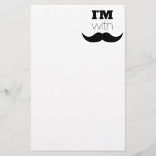 Jag är med Mustache Brevpapper