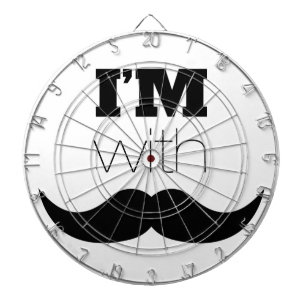 Jag är med Mustache Darttavla