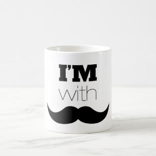 Jag är med Mustache Kaffemugg