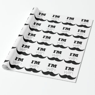 Jag är med Mustache Presentpapper