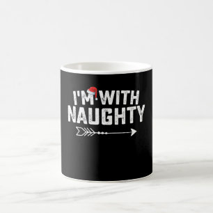 Jag är med naughty matchande julpar kaffemugg