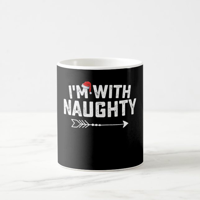 Jag är med naughty matchande julpar kaffemugg (Center)