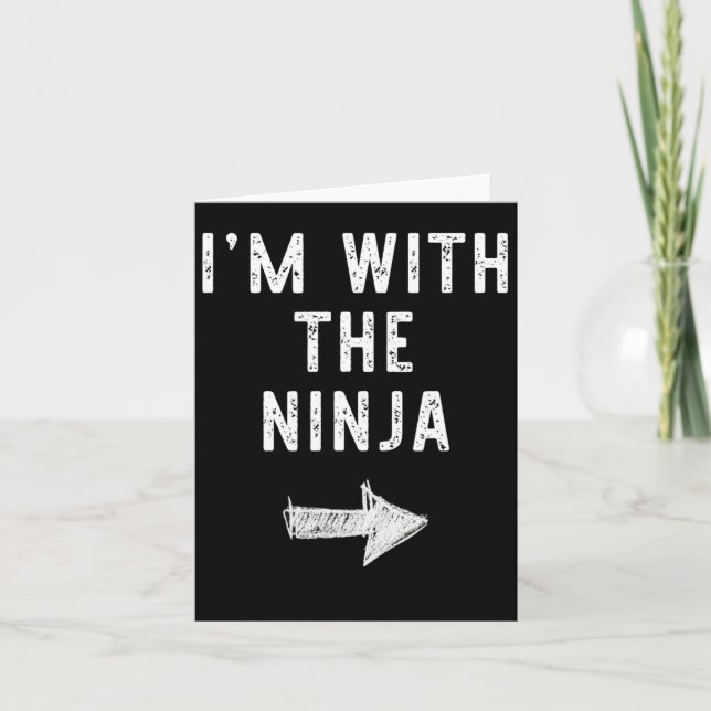 Jag är med Ninja Costume Halloween Matching Kupp Kort (Framsida)