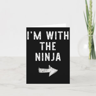 Jag är med Ninja Costume Halloween Matching Kupp Kort