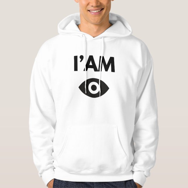 JAG ÄR med öga i mitten Hoodie (Framsida)