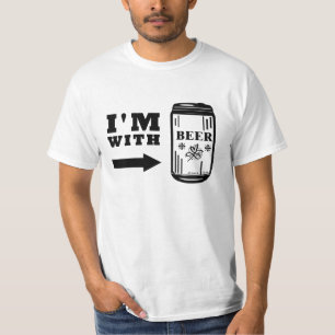 Jag är med öl t shirt