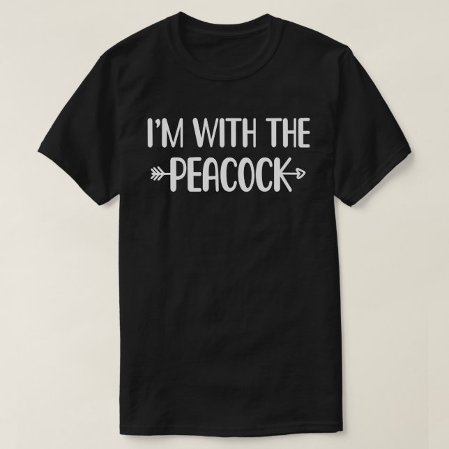 Jag är med Peacock Easy Halloween matchande Par T Shirt (Design framsida)