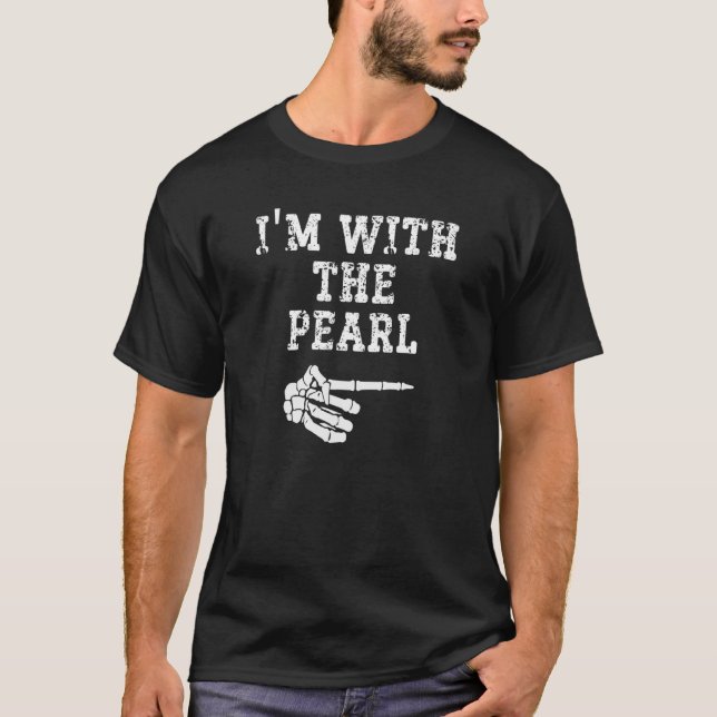 Jag är med Pearl Point Matching Par Hallowee T Shirt (Framsida)