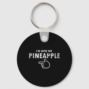 Jag är med pineapple Halloween Costume Roligt Par  Nyckelring