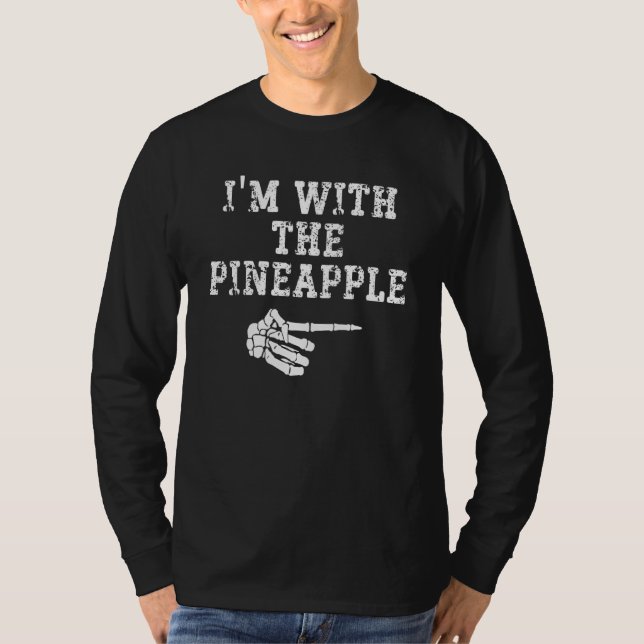Jag är med Pineapple Point Matching Par Hall T Shirt (Framsida)