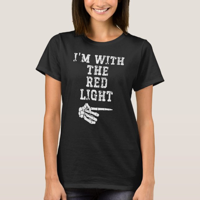 Jag är med Red Light Point Matching Par Hall T Shirt (Framsida)