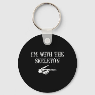 Jag är med Skeleton Hand Halloween Costum Nyckelring