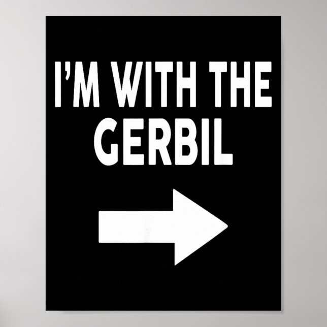 Jag är med The Gerbil Halloween Gerbil Poster (Framsidan)