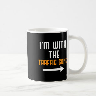 Jag är med trafikväggen Costume Funny Halloween Kaffemugg