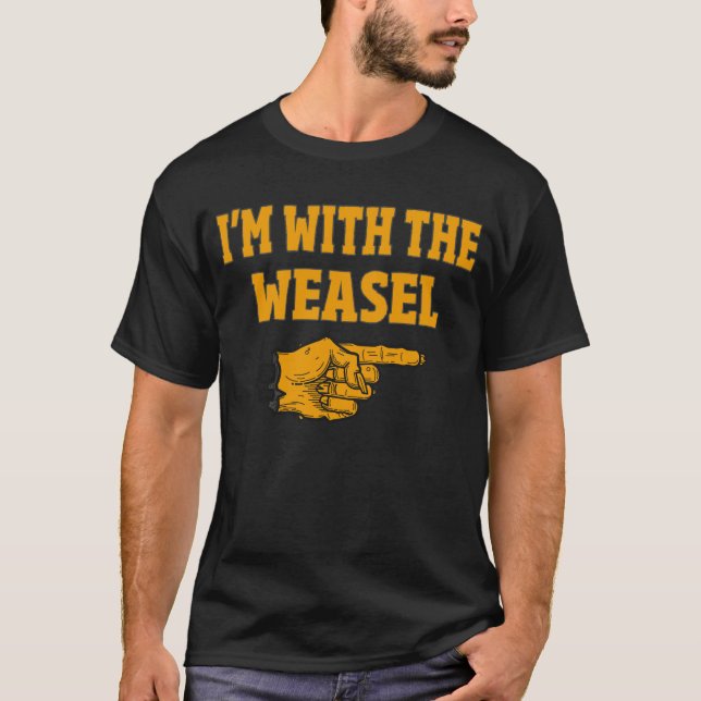 Jag är med Weasel-klottan Halloween-dräkten. T Shirt (Framsida)