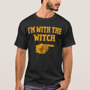 Jag är med Witch Matchande Halloween Costume T Shirt