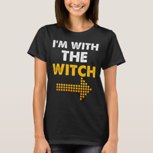 Jag är med Witch Shirt Funny Halloween par T