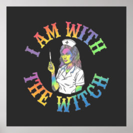 Jag är med Witch - Spooky & Mystical Halloween Poster