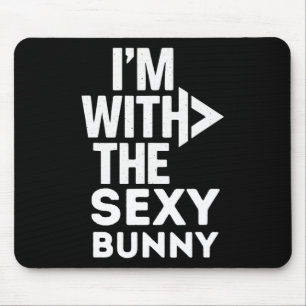 Jag är med Y Bunny Costume Par matchande Musmatta