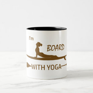 Jag är med Yoga Två-Tonad Mugg