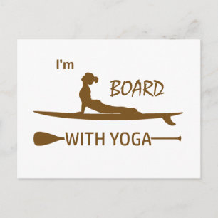 Jag är med Yoga Vykort