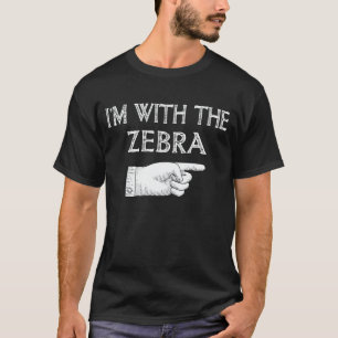 Jag är med zebra-numan-halloween-dräkten t shirt