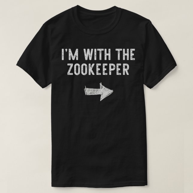 Jag är med Zookeeper Costume Halloween Funny T Shirt (Design framsida)
