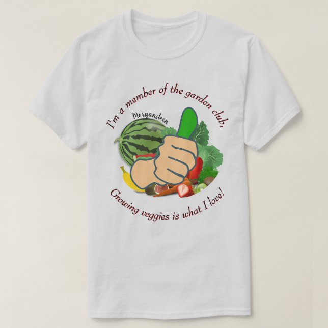 Jag är medlem i trädgården klubb kärlek veggies Lt T Shirt (Design framsida)