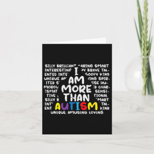 Jag är mer än Autism Asad Awareness Manar Women Bo Kort