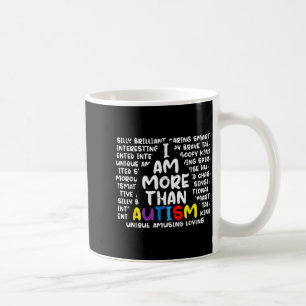 Jag Är Mer Än Autism Asd Medvetenhet Män Kvinnor P Kaffemugg