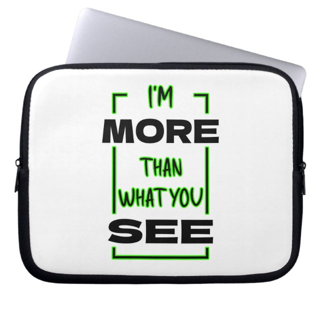 Jag är mer än vad du ser Fet typografisk design Laptop Fodral (Framsidan)