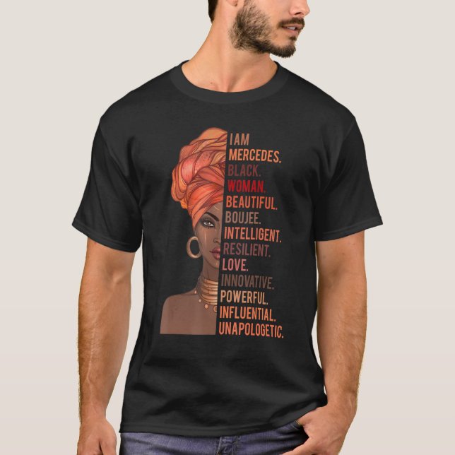 Jag är Mercedes Black Woman History Month 2020 Pri T Shirt (Framsida)