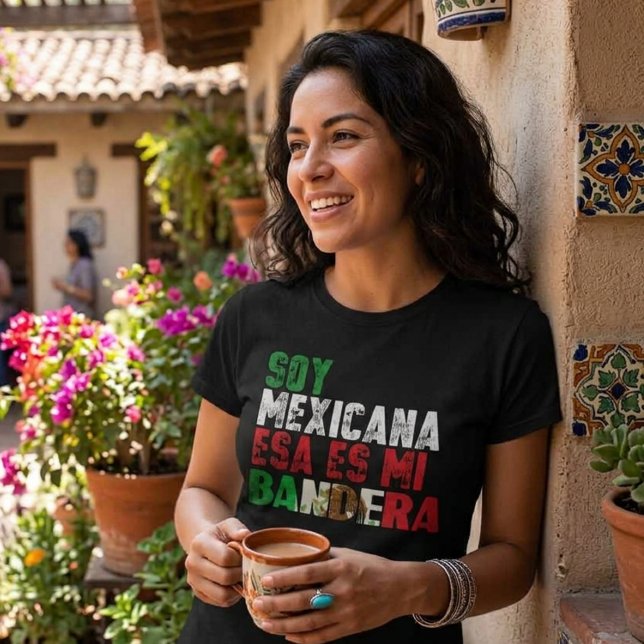 Jag är mexikansk, det är min flagga t-shirt (Soy Mexicana esa es mi Bandera tshirt)