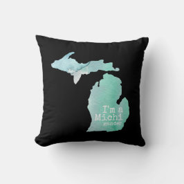 Jag är Michigander Michigan Silhouette Kudde