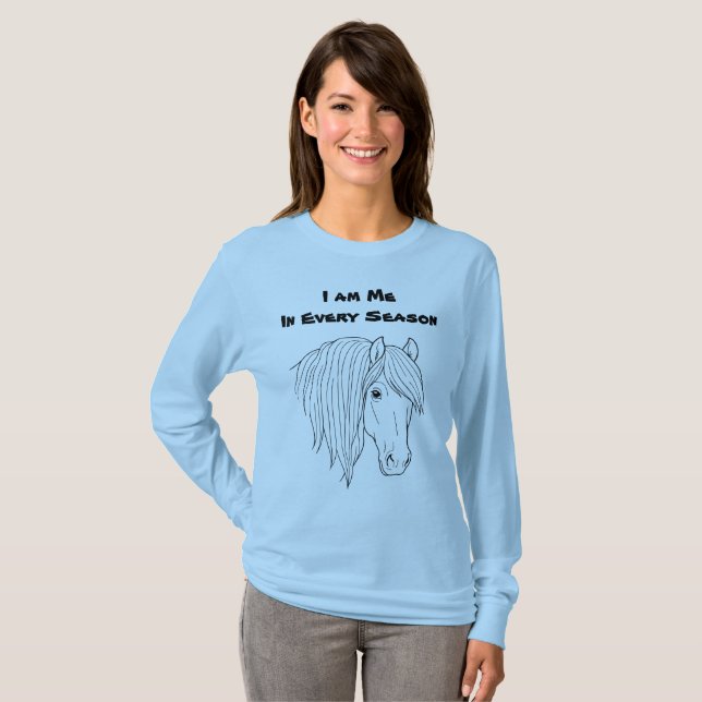 Jag är mig i varje säsong t shirt (Hel framsida)
