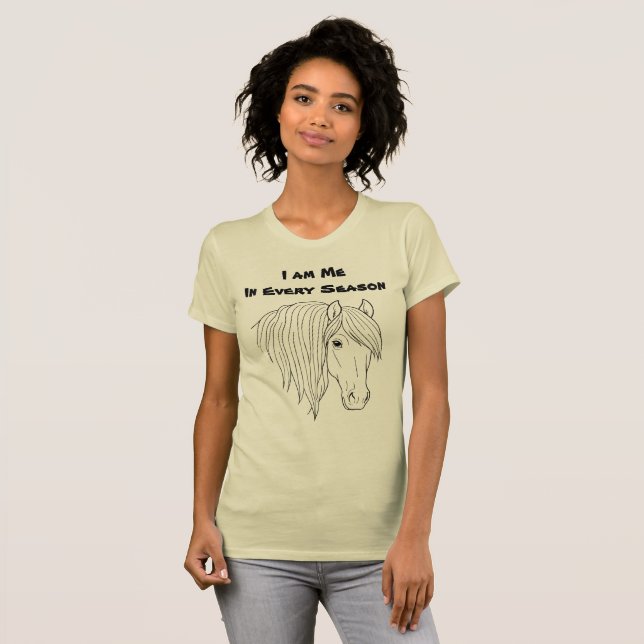 Jag är mig i varje säsong t shirt (Hel framsida)