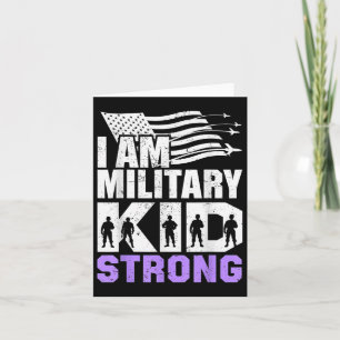 Jag är militär Kid Strong Lila Up Kids Milit C Kort